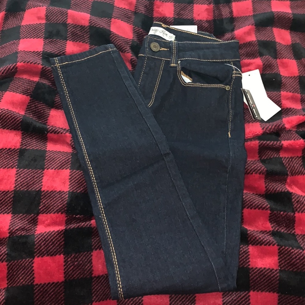 dark blue jeans